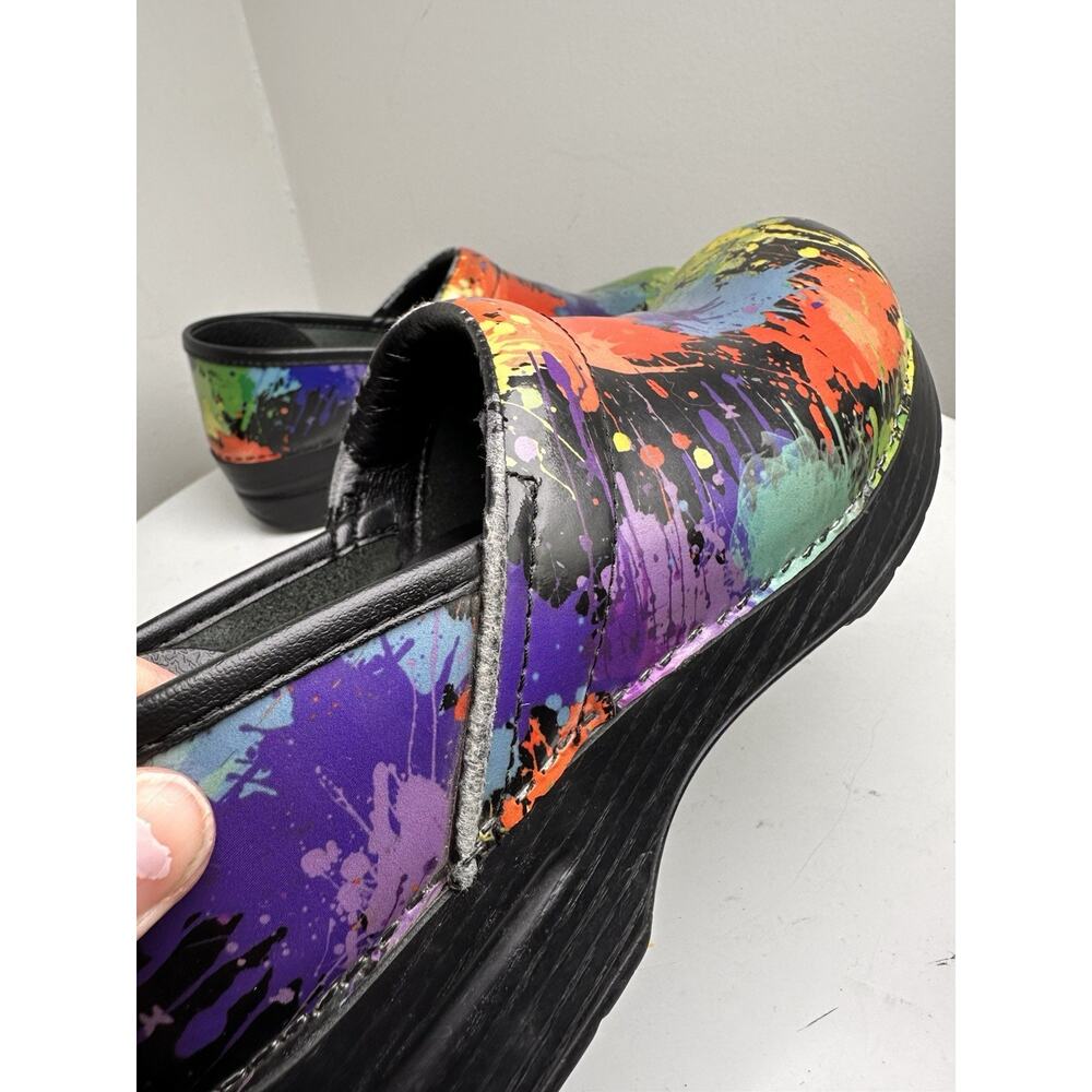Dansko Multicolor Paint-Splash Clogs - Picture 2 of 16